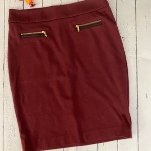 Burgundy Calvin Klein Pencil Skirt Sz 4